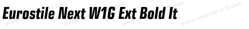 Eurostile Next W1G Ext Bold It字体转换